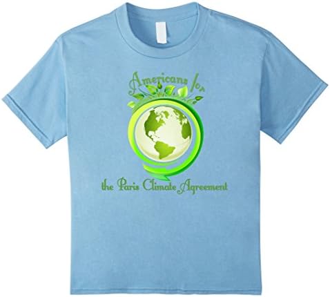 unisex-child Americans for the Paris Climate Agreement T-shirt 6 Baby Blue