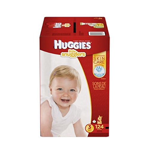 Huggies Little Snugglers Baby Diapers, Size 3, 124 Count, GIANT PACK (Packaging May Vary)