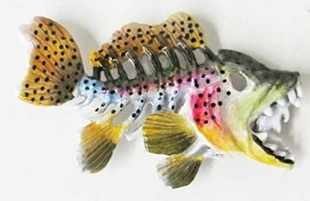 Pintado a Premium de esqueleto~trucha arcoiris~saltando~imán para ...