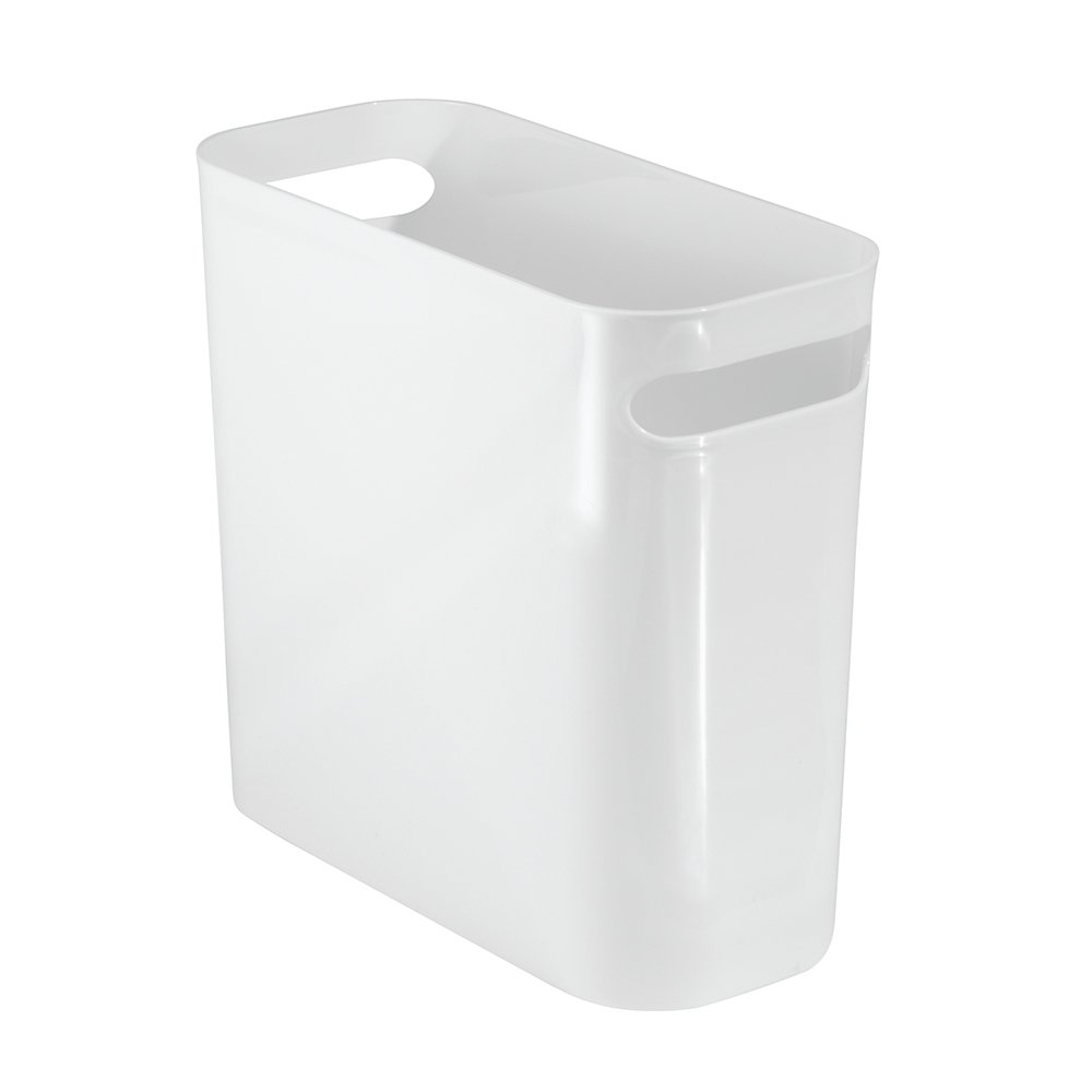 iDesign Plastic Bin with Handles, Small Office Bin Made of Durable