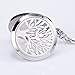2 Pieces Fragrance Aromatherapy Essential Oil Prume Diffuser Necklace Locket Pendant Outfitters with 24 Inch Chain-Tree of Life & Sunflower Set