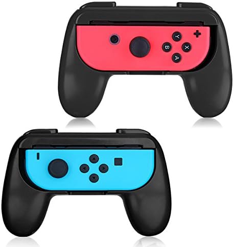 ohCome Nintendo Switch Joy-Con Grip,[2 Pack] Wear-resistant Joy-Con Handle Controller Grips for Nintendo Switch NS NX 2017 (Black)