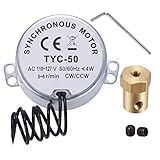 5/6 RPM Electric Synchronous Synchron turntable Motor with 7mm Flexible Coupling Connector - AC 100~127V 50/60Hz for Cup Turner, Tumbler Turner Cup Rotator, Cuptisserie & Microwave Oven. 
