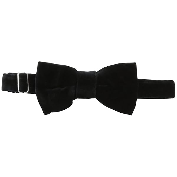 J.Lindeberg Men's Bow-Tie Solid Velvet, Black, One Size