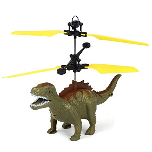 Livoty LED Hand Flying Mini Dinosaur Induction Suspension RC Aircraft Toys Flying Toy Drone Gift for Kids (A)