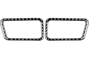 Cndoci37 2Pcs Inner Upper Vent Outlet Cover Trim Center Vent Carbon Fiber Black Left & Right Hand For Subaru WRX/WRX STi 2014