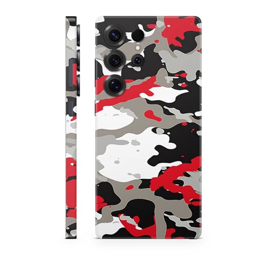 Phone Skin Compatible with Samsung Galaxy S25 Ultra - Red Camo - Premium 3M Vin…