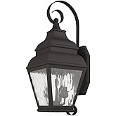 Livex Lighting 2602-07 Exeter 2-Light Outdoor Wall Lantern, Bronze