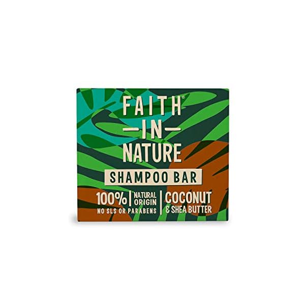 Faith In Nature Natural Coconut & Shea Butter Shampoo Bar, Hydrating, Vegan & Cruelty Free, Paraben and SLS Free, for…