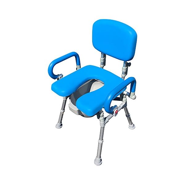 Ultracommode Foldable Commode Shower Chair Soft Warm Padded And Foldable Xl Seat With 100 Open Front Padded Sagacity Care