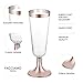facciamo festa Rose Gold Plastic Plates with Cups and Cutlery Supplies 150 Pcs | Heavy Duty and Disposable Silverware for Birthday Party, Wedding, Reception, Christmas, Thanksgiving and Other Parties