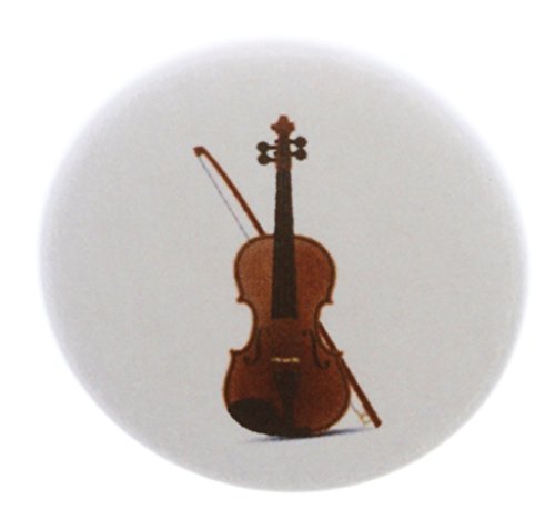 A&T Designs Classic Violin with Bow 1.25" Pinback Button Pin Music Viola