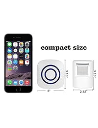 Infrarrojo Sensor de movimiento Entrada de alarma alerta Vistor Doorbell Home Security Driveway Kit