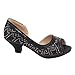 BELLA MARIE ID25 Girl's Rhinestone D'orsay Dress Sandal