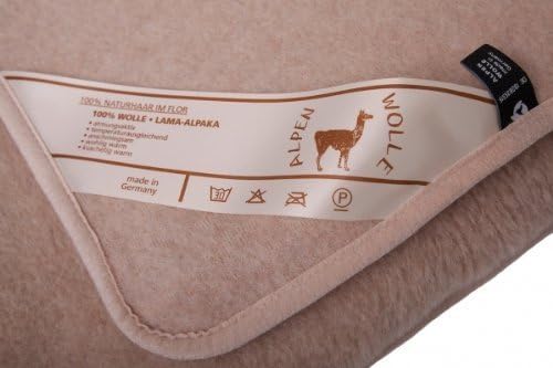 Wool Blanket Lama Alpaca 20% Alpaca Wool 80% Merino Virgin Wool Blanket, Plastic, Bordeaux Red, 200 x 200