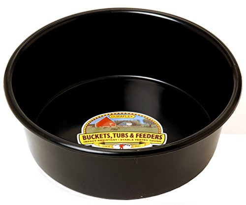 Miller Manufacturing P-5-BLACK 5-Quart Plastic Utility Pans, Black