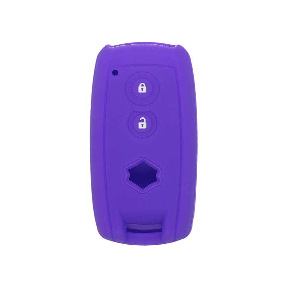 BROVACS Silicone Cover Protector Case Holder Skin Jacket Compatible with SUZUKI 2 Button Smart Remote Key Fob CV4544 Deep Purple