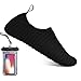 Barefoot Shoes Water Sports Shoes Quick-Dry Aqua Yoga Socks for Women Men Kids (L: (Women:9.5-10.5/Men:7.5-8), Black)