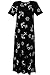 Jostar Women's Stretchy Long Dress Short Sleeve Print