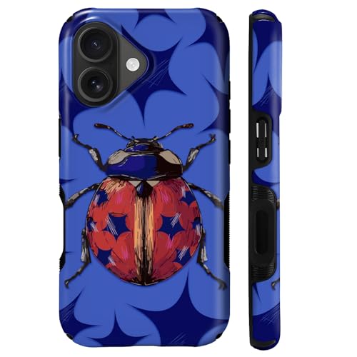 casesok for iPhone 17 Case,Compatible with MagSafe,Dual-Layer Hard Shell + Silicone Cover,Full Body Protection Shockproof Case for iPhone 17-Vintage Star Ladybug Unique Art at Amazon