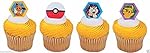 24 POKEMON I CHOOSE YOU CUPCAKE RINGS CAKE TOPPERS