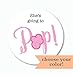 40ct, Going to Pop Stickers, Baby Shower Popcorn Stickers, 2 inches (368-3-PP)