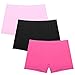 Ekouaer Panty Womens 3 Pack Comfort Covered Waistband Panties,Black/Pink/Rosered,Medium