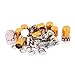uxcell 10 Pcs WH148-B1M 1M Ohm Rotary Linear Taper Potentiometers w Golden Knob