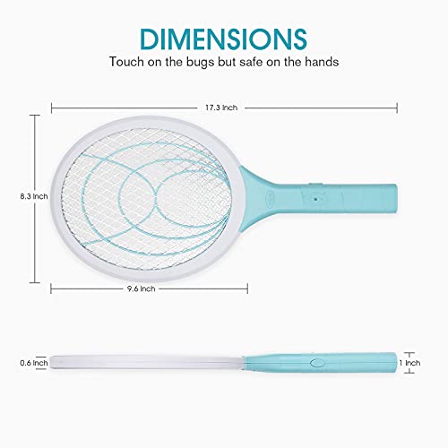 mafiti Electric Fly Swatter Fly Killer Bug Zapper Racket for Indoor and