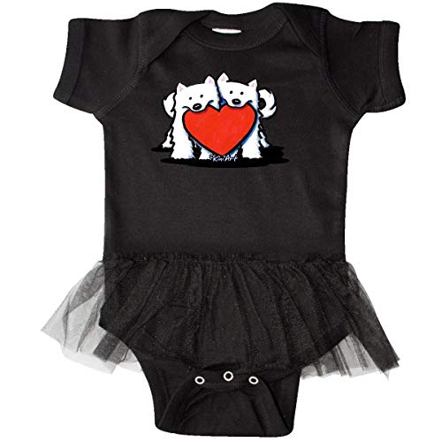 inktastic - Eskies w/Heart Infant Tutu Bodysuit Newborn Black - KiniArt 64f5