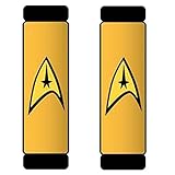 Star Trek Delta Command Logo Yellow Gold Car Truck SUV Seat Belt Shoulder Pads - PAIR
