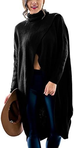 Gikim Women's Plus Size Casual Long Sleeve Linen Cotton Irregular Dress with Pockets