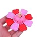 4 Pieces Wood Spinning Tops Wooden Handmade Flower Pattern Toys for Children Kids