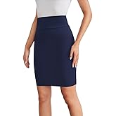 Sweet Hearts Mini Pencil Skirt for Women- Above Knee Silky Basic Bodycon Skirt Made in USA