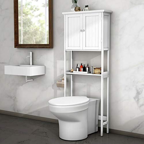 Over-The-Toilet Space Saver, BestComfort Bathroom Cabinet Organizer ...
