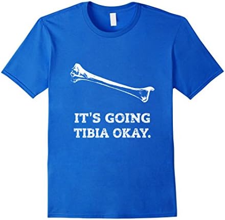 Men's X-Ray Tech - It's Going Tibia Okay. Funny Radiology T-Shirt 2XL Royal Blue
