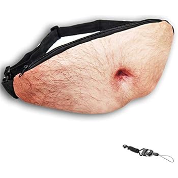 0 The Original Beer Belly Fanny Pack: Dad Bag 3D Print Realistic Gut, Hilarious Pouch ...