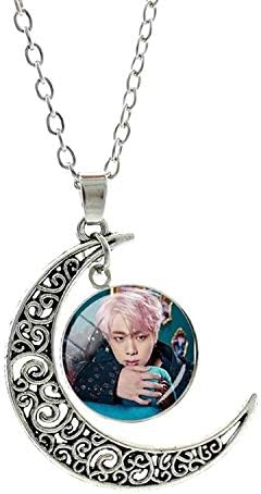 Fashion Popular BTS BT21 Bangtan Boys Moon Pendants Necklace Korea Fashion BTS Album Love Yourself Accessories Jewelry Gift BTS54
