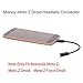 Monoy KKA102810 Motorola Moto Z Droid, Z Force Droid, Z Play, Z2 Headsets, Connector Type C to 3.5 mm Audio Speaker Headphone Stereo Microphone Female Adapter