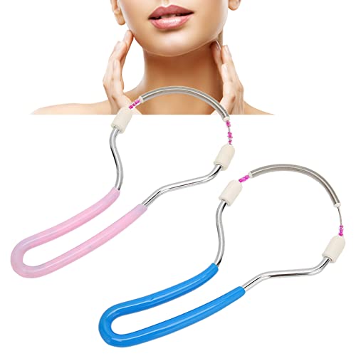 Spring Epilator, 2 Pieces Spring Hair Remover Women Portable Threading Face Epilator Portable Lip Hair Epilator Spring Device Beauty Tool Threading Hair Removal