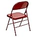 Flash Furniture HERCULES Series Triple Braced & Double Hinged Red Metal Folding Chair