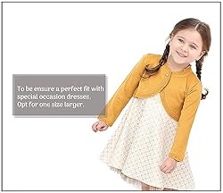 Lilax Little Girls' Knit Long Sleeve Button Closure