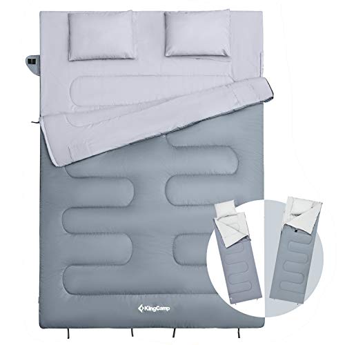 KingCamp Oversize Sleeping Bag Double Sleeping Bags for Adults 3 Season