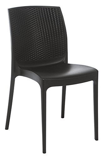 Stackable Patio Dining Chair Black 4 Buy Online In Cape Verde At Desertcart