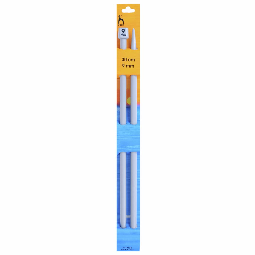 Pony Single Ended Classic Knitting Pins - 30Cm x 9.00mm — image 1