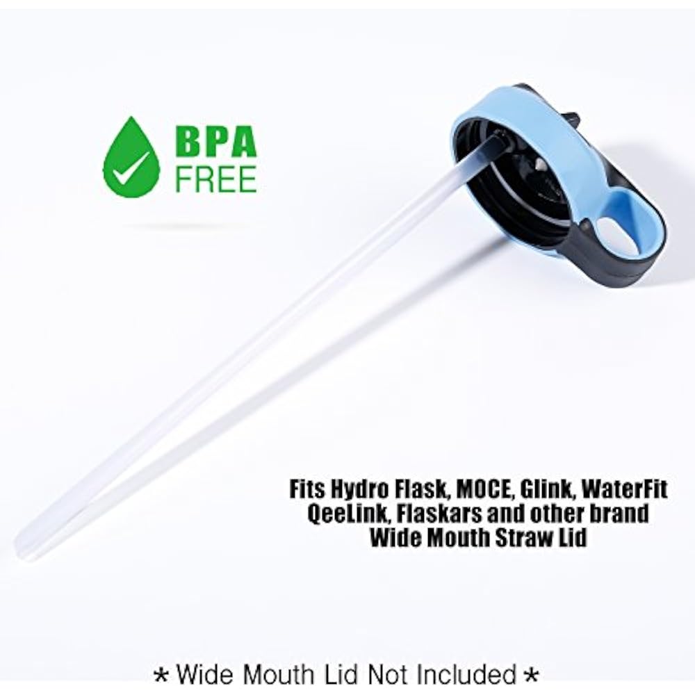 6Pack Replacement Straws Compatible With Hydro Flask Wide Mouth Bottle