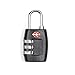 FST Tsa Lock Luggage Locks for Travel 3 Digit Combination All Metal TSA Approved Lock 4 Pack-Black