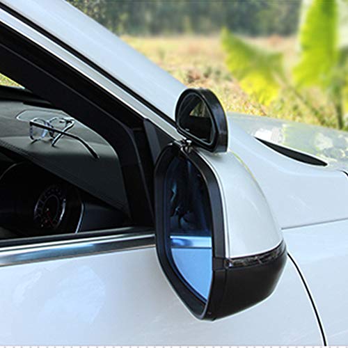 ZYHW Auto Black Plastic Housing Auxiliary Blind Spot Mirror Universal Car Blind Spot Wide Angle Rear Side View Mirror for Vehicle SUV Truck Motorcycle - Thumbnail 4