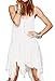 R.Vivimos® Womens Spaghetti Straps Asymmetrical Hem Sexy Short Sun Dress Large White
