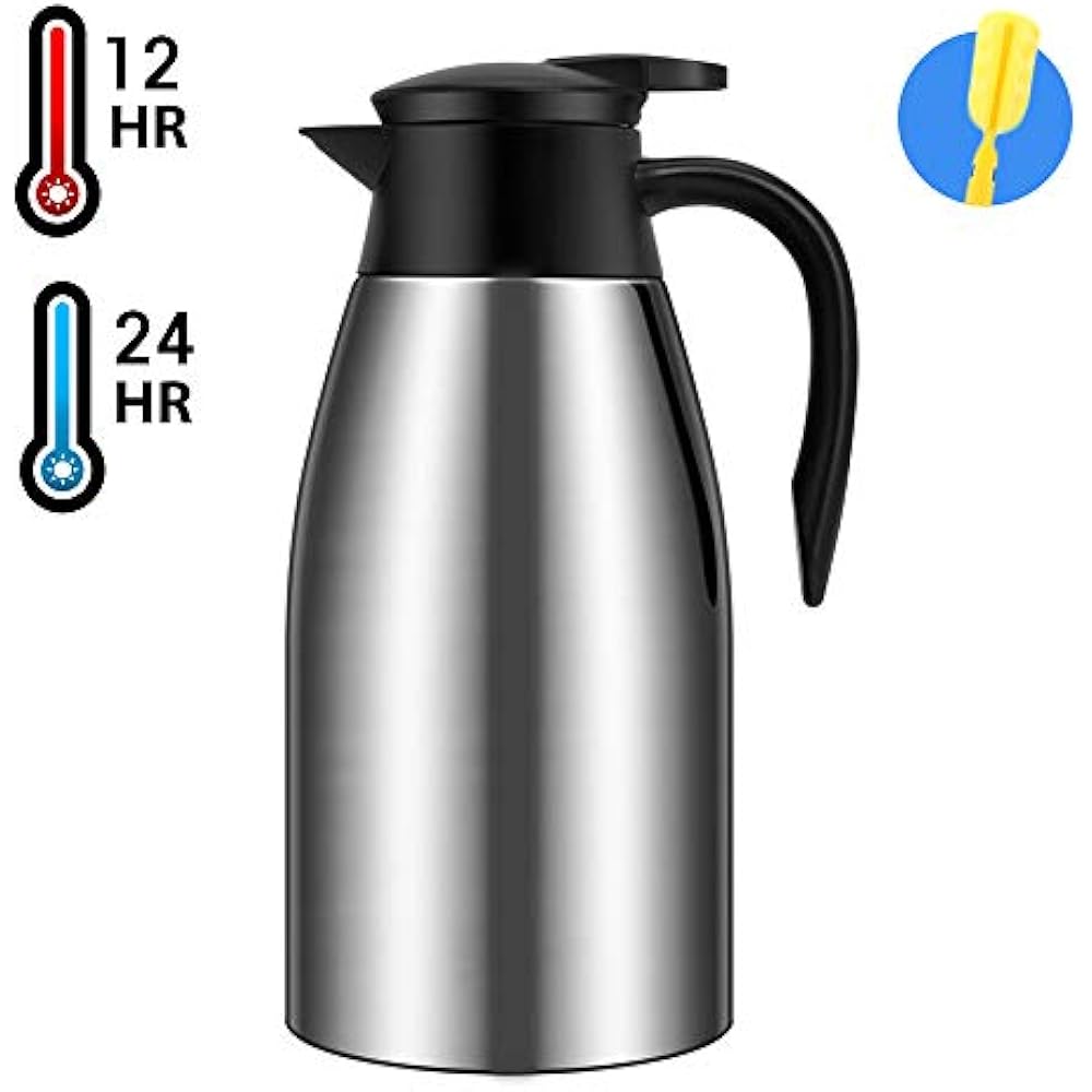68oz Coffee Carafe Airpot Insulated Thermos Urn Stainless Steel Vacuum